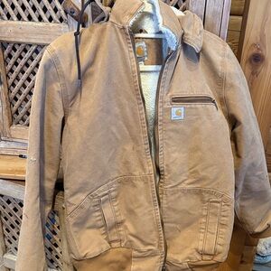 Carhartt Kids Brown Sherpa-Lined Jacket